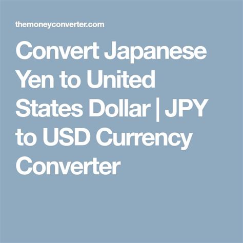 Convert Japanese Yen To United States Dollar .